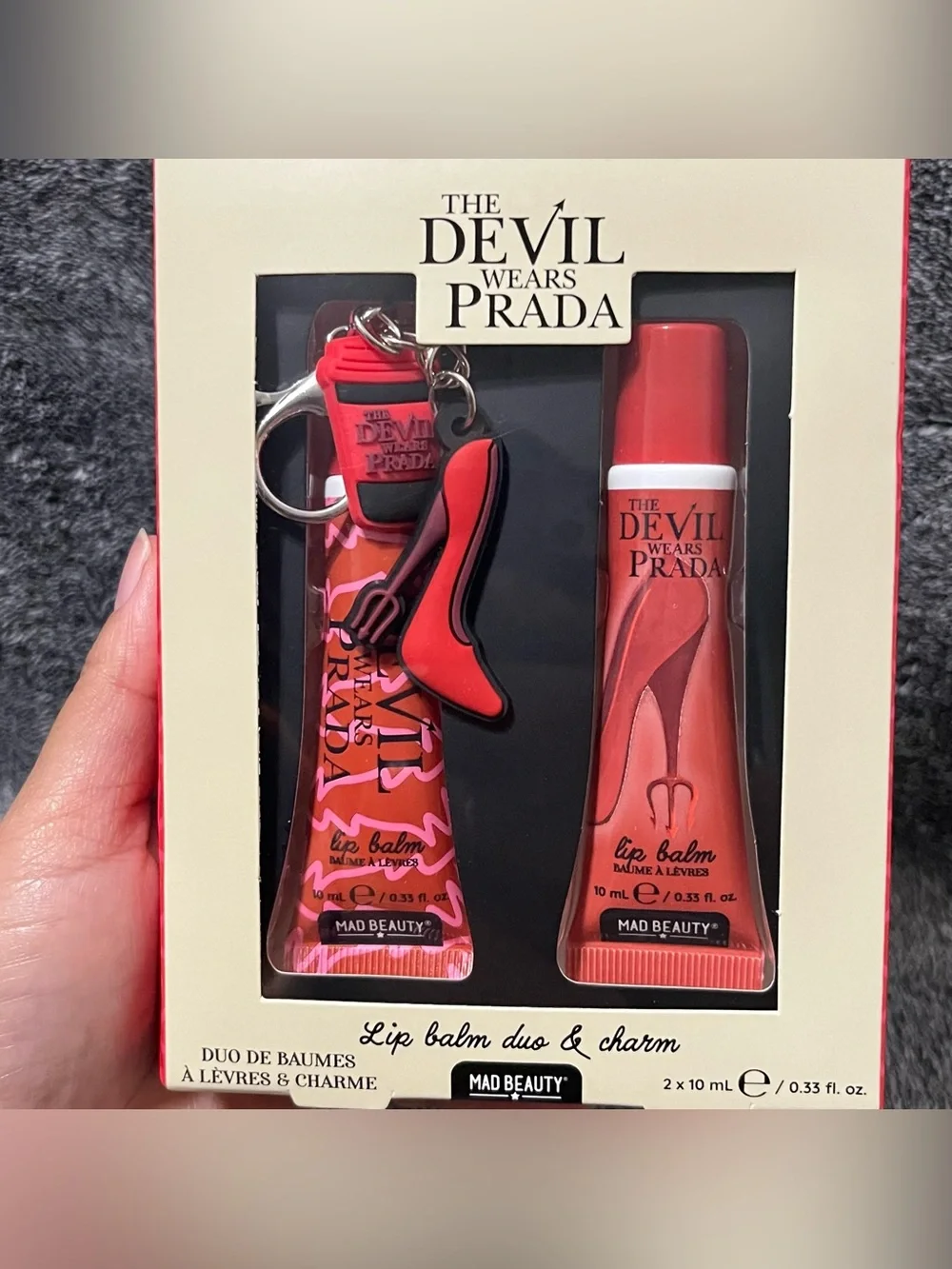 The Devil Wears Prada Lip Balm Duo & Charm Set by Mad Beauty